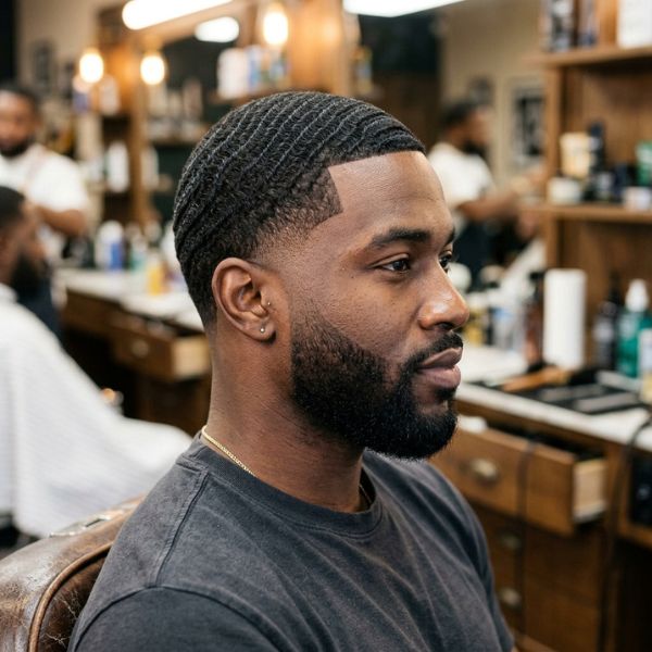 360 Waves with Mid Taper Fade