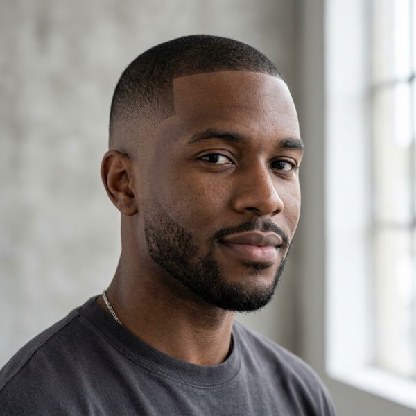 Buzz Cut with Mid Taper Fade