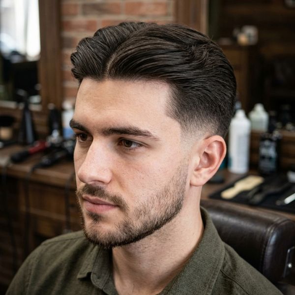 Classic Middle Part Mid Taper