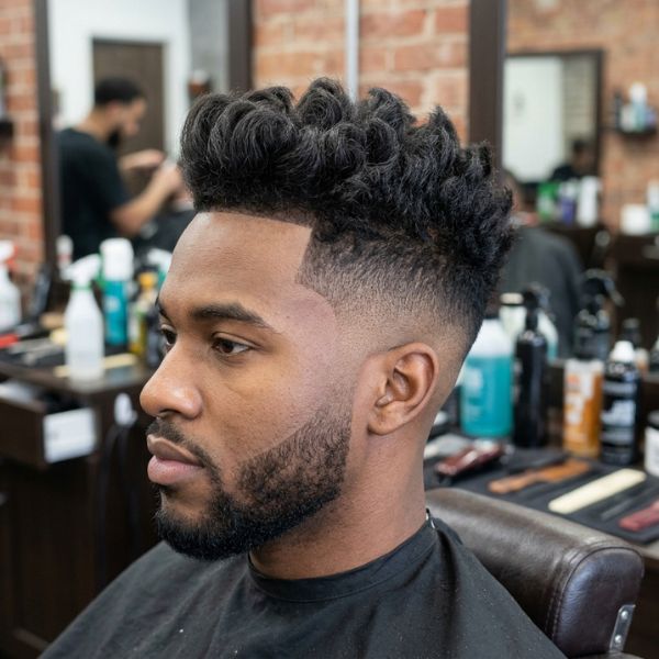 High Blowout Mid Taper Fade