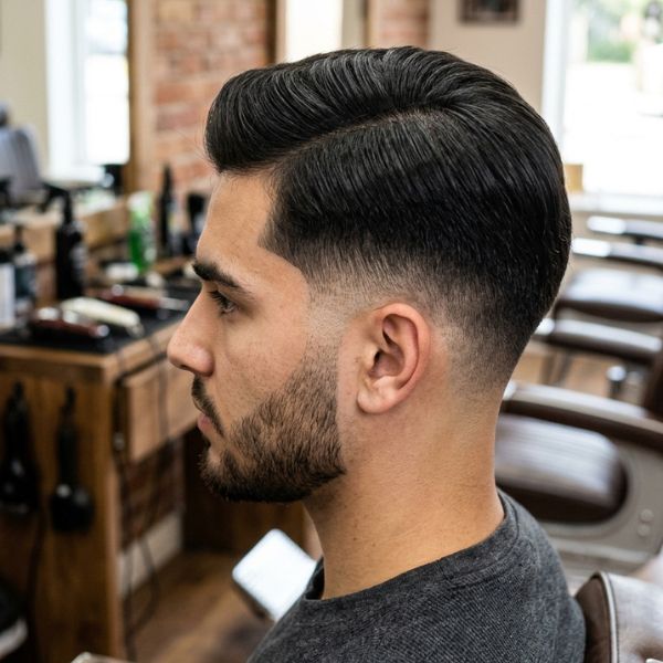 Mid Taper Fade for Straight Hair