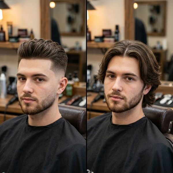 Middle Part vs Regular Mid Taper