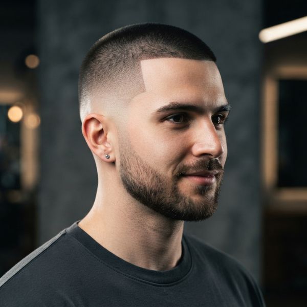 Skin Buzz with Mid Taper Fade