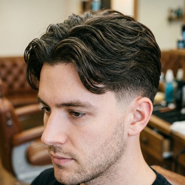 Textured Middle Part Mid Taper