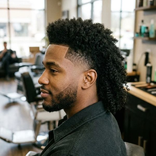 Black Men’s Taper Fade Mullet