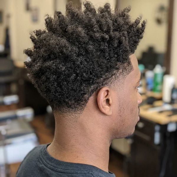 Blowout Low Taper Fade for Curly Hair