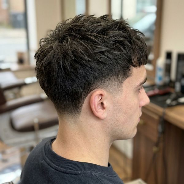 French Crop with Textured Low Taper Fade
