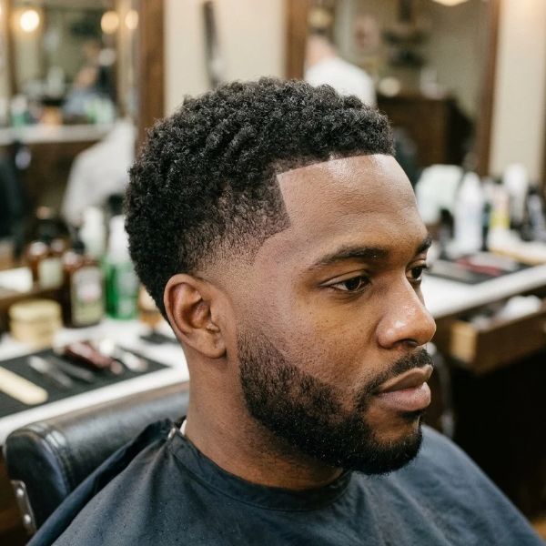 Mid Taper Fade Black Men