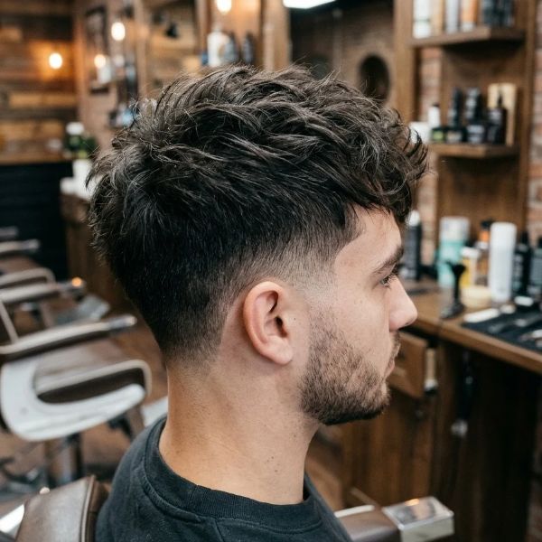 Mid Taper Fade With Textured