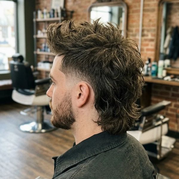 Mohawk Taper Fade Mullet