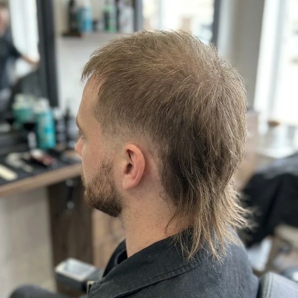 Thin Hair Taper Fade Mullet